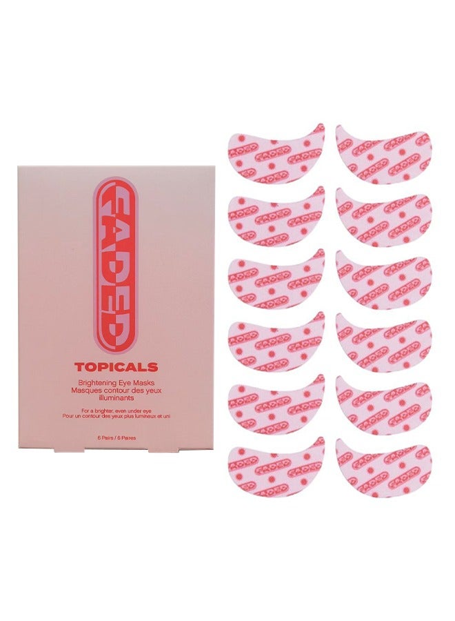 TOPICALS Brightening Eye Masks, Masques Contour Des Yeux illuminants, Faded Brightening Under Eye Masks | Revitalizing Patches to Depuff, Hydrate, and Illuminate | Diminishes Dark Circles and Fine Lines | Made with Kojic Acid, Caffeine & Niacinamide - Image 1